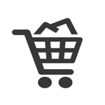 Image symbole d'un chariot de supermarché - commerce