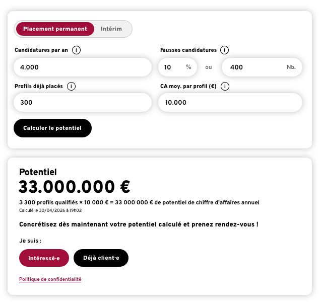 Calculateur du potentiel commercial